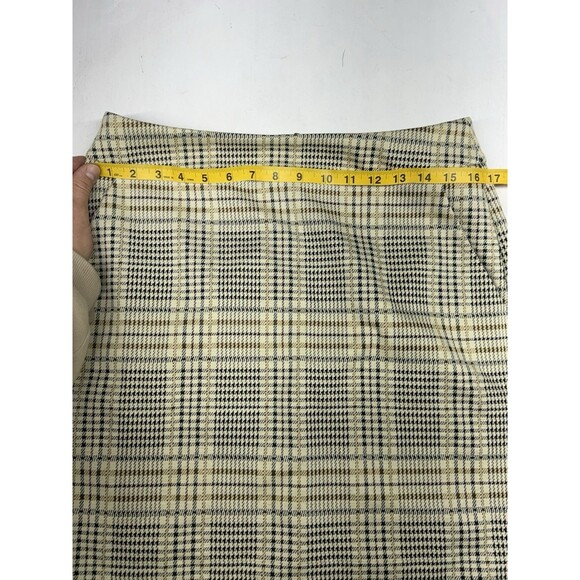 Cabi Skirt Suit Twill Check Plaid Beige Tan Jacket Size M Skirt Size 8 Corporate - Picture 9 of 14